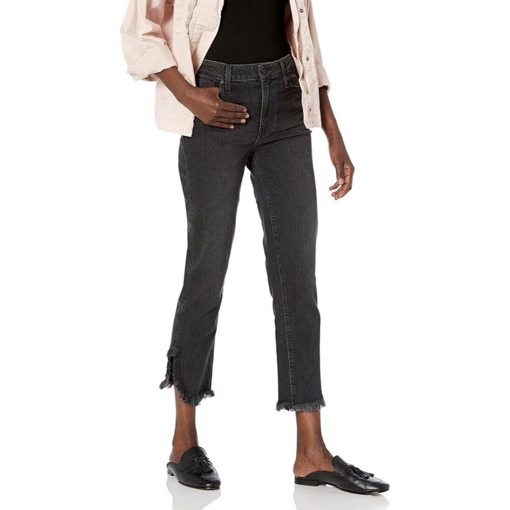 PAIGE Women's Hoxton Straight Ankle w/Heavy Fray Curved Hem, Moonlight Fog 31